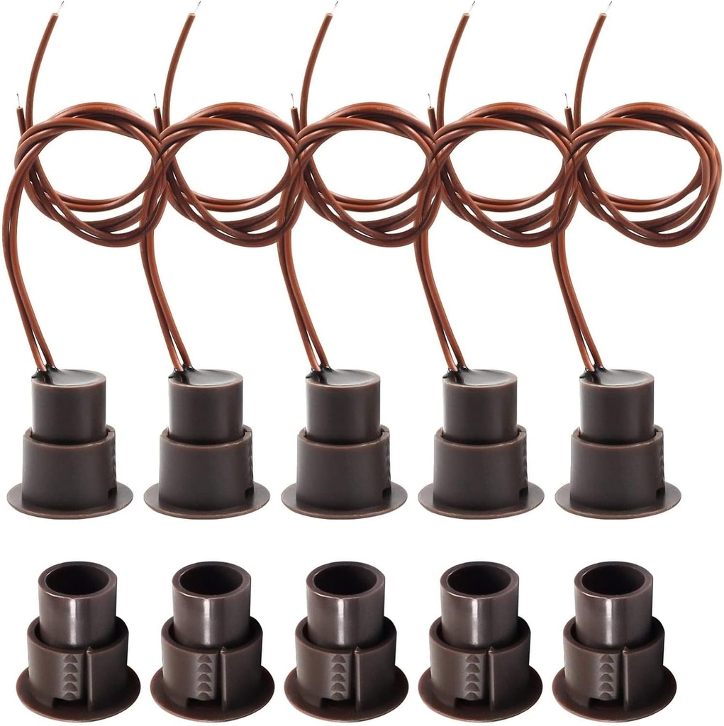 RC-36 Recessed NC Security Alarm Door Window Contact Sensor Magnetic Reed Switch 5 pcs