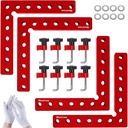 Corner Clamps for Woodworking, WenCrew 4 Pack 90 Degree Right Angle Clamp, 5.5" Aluminum Clamping Squares Woodworking Tools for Cabinets, Drawers, Frames, DIY Projects, Gifts for Men Dad