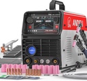 ANDELI AC/DC Aluminum TIG WELDER with Pulse 110V/220V Dual Voltage TIG Welding Machine with Foot Pedal, 205Amp Cold Welding Machine Large LCD Digital Display TIG-205 PRO