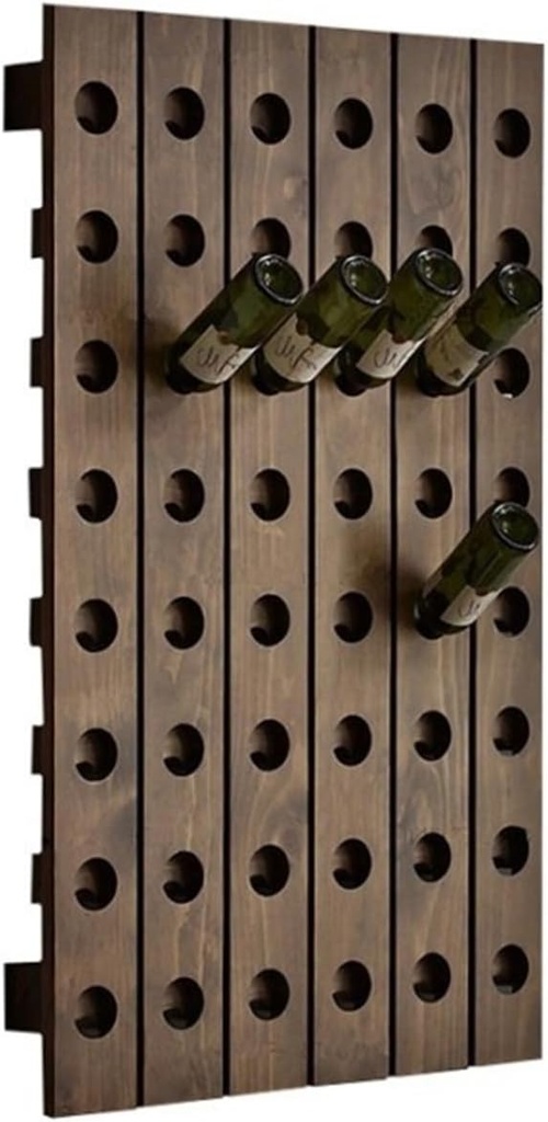 LeaHy Wall -Mountted Solid Wood Wine Insertion, Whiskey Barrel Organizer, Liquor Bar Shelves for Cellar Bar (Color : 129x12cm, Size : 6pcs)