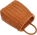VICASKY Imitation Rattan Woven Wall Hanging Basket Decorative Flower Storage for Home Kitchen Durable Plastic Material Rustic Design for Organizing Enhancing Interior