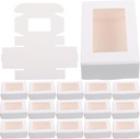50pcs Window Storage Boxes Packaging for Cookies Treats and Desserts Safe and Convenient Kraft Containers