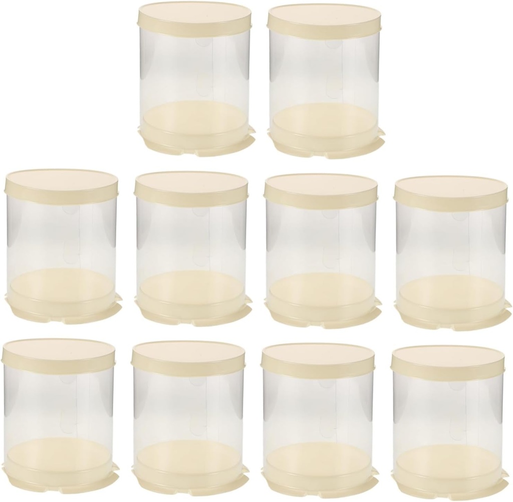 10pcs Mini Dessert Boxes Lids Portable Cake Carrier Box for Treats Sturdy Easy to Transport