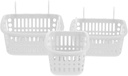 LIFKOME 3PCS Plastic Storage Baskets Set Wall-Mounted Organizers for Home White Versatile and Multi-Functional for Dorm Bathroom Kitchen or Closet
