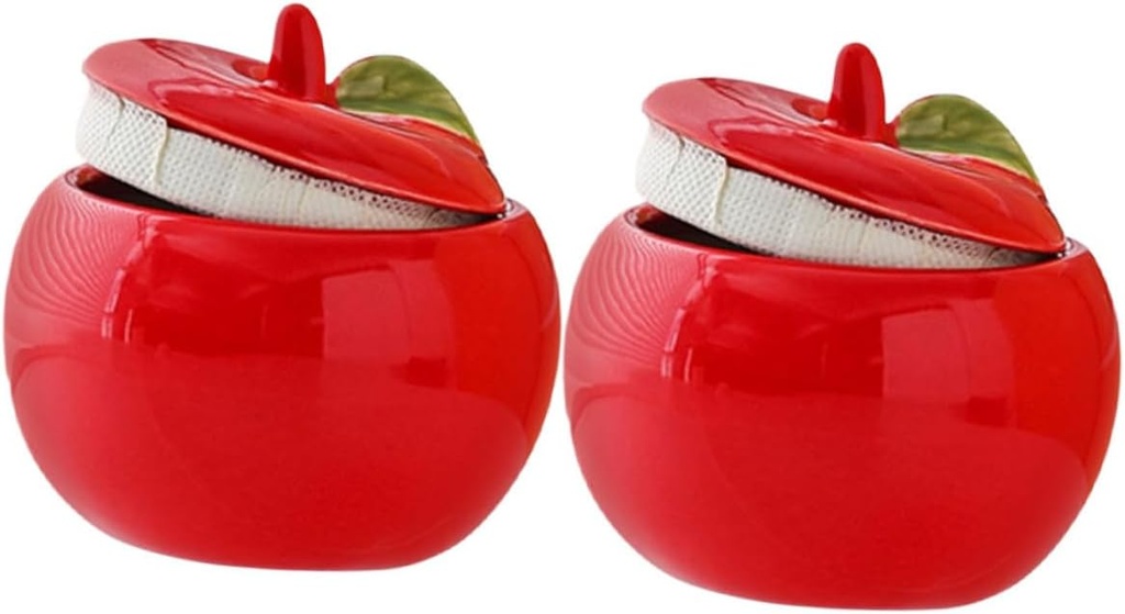 2pcs Ceramic Candle Jar Festive Red Design for Christmas Decor Versatile Storage Container with Lid Elegant Holiday Accent for Home -ready Spice Jar