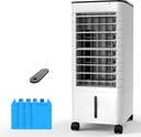 Windowless Portable Air Conditoners, 3-IN-1 Portable AC with Remote, 12H Timer &1.16Gal Tank, 45° Oscillation, 3 Modes 3 Speeds, Fast Cooling Quiet Ventless Swamp Cooler for Room Home Office, Snow