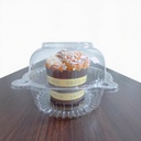 100 pc Jumbo Muffin Containers, Plastic Cupcake Container, Independent Cupcake Holder, Transparent Plastic Muffin Box (Large Size)