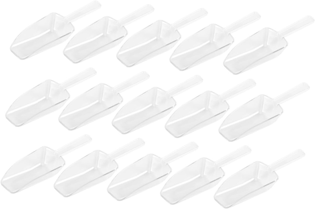 Zerodeko 15Pcs Ice Shovel Multi Purpose Plastic Scoops for Measuring Serving for Parties Bbqs and Restaurants for Protein Powders and More Easy