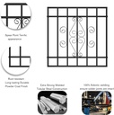 48-in x 36-in Black Magnum Heavy-Duty Window Bars Safety Guards for Childen, Outdoor Prevent Burglary Window Security Bars