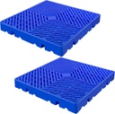Plastic Pallets for Basement Storage Lightweight Plastic Pallets with Plastic Grate Nestable Plastic Pallets for Indoor and Outdoor Waterproof Storage (2pcs-15.74 * 15.74 * 1.96in)