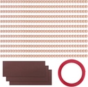 Wood Trims Molding with Sandpaper, 15.75inch Half Round Wood Beaded Trim, Unfinished 3D Molding for DIY Furniture, Wall, Cabinets, Doors (5m Double Sided Tape)