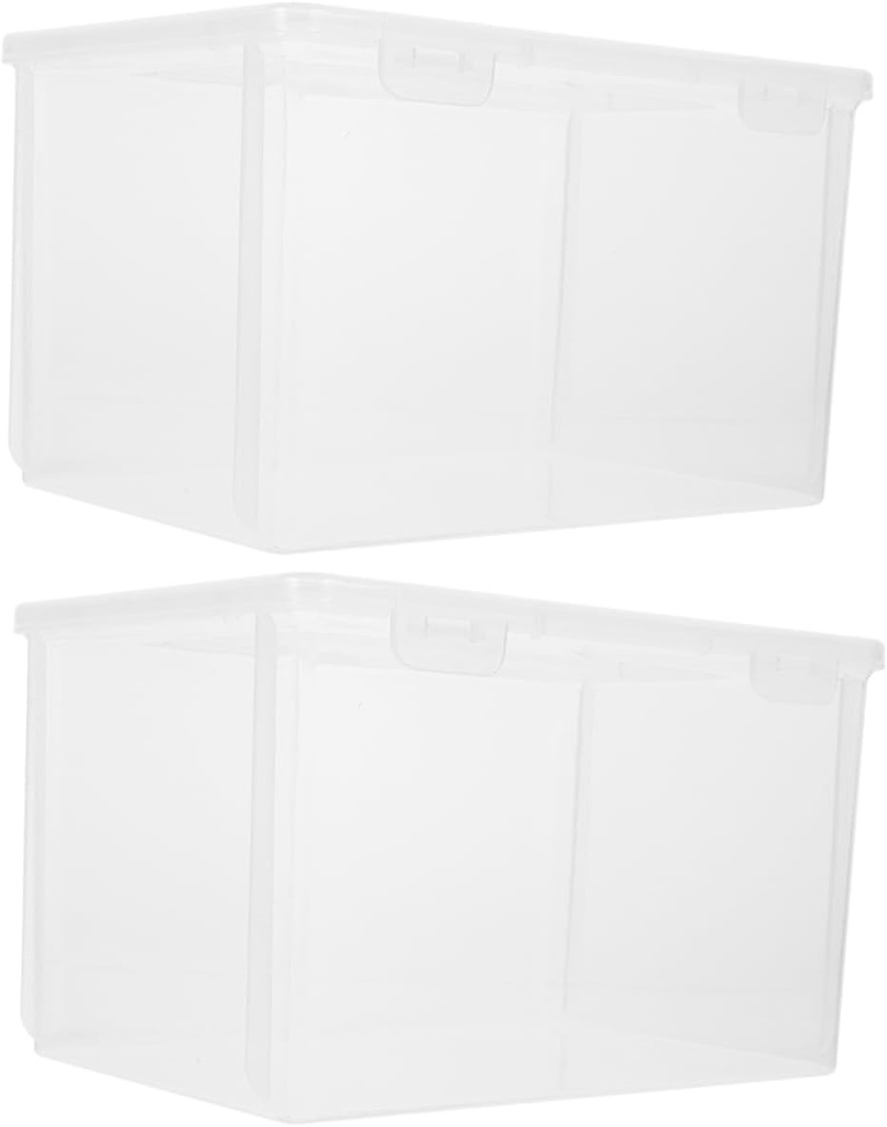 2Pcs Food Storage Container Transparent Fridge Organizer for Bread Airtight Seal Storage Box for Fruits Snacks and Food Versatile Kitchen Accessory