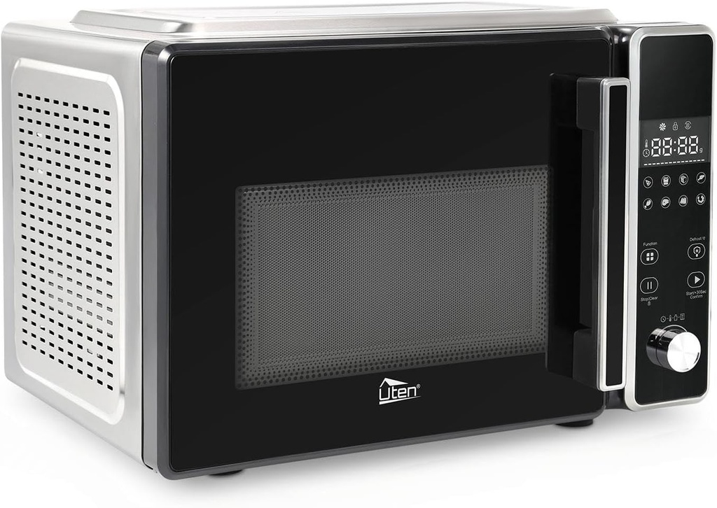 Uten 8-in-1 Air Fryer Microwave Combo - Large 25.4QT, 1800W Powerful, Programmable, Digital Display, Quick Heating, Black