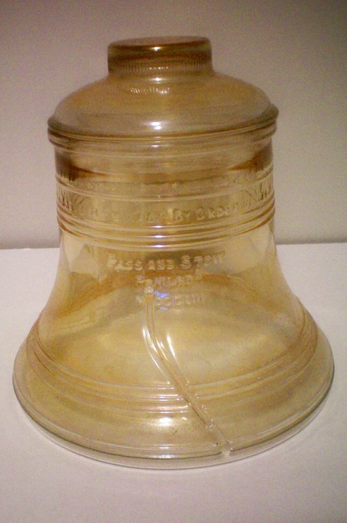 1976 Bicentennial Liberty Bell Cookie Jar -- 8" Tall -- Great Happy Birthday 1976 Present -- as shown