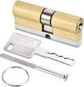 PATIKIL 32.5/37.5 (70mm Overall) European Double Lock Cylinder, Door Cylinder Lock with 8 Keys for Wooden Doors, Aluminum Doors