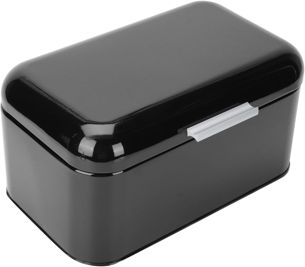 Farmhouse Iron Bread Box Frosted Window Multi-functional Food Storage Container for Kitchen Counter Vintage Bread Holder 1 Piece