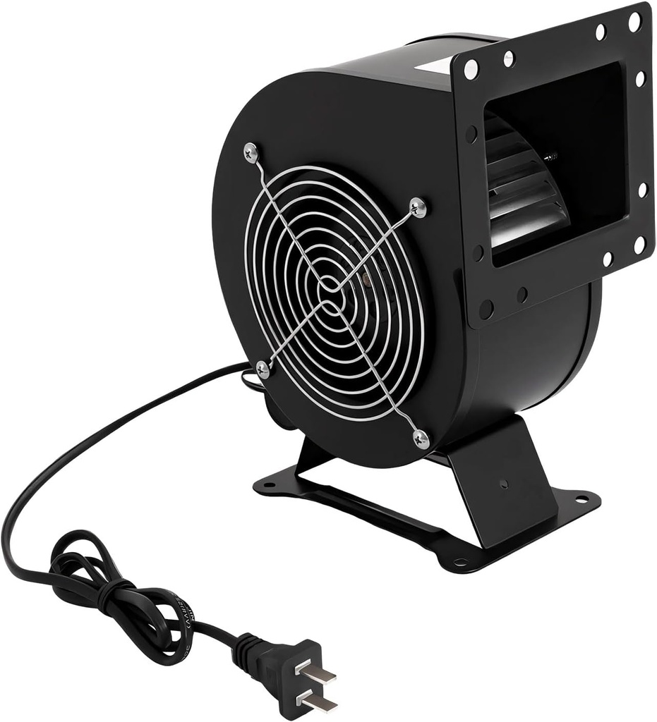 120 W Pure Copper Motor Blower,110V Round Squirrel Cage Fan,2600 RPM 196 CFM Airflow Ventilation Fan for Kitchen Aeration Duct Workshop