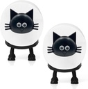 Cat Toilet Paper Holder, Standing Bathroom Tissue Roll Stand, Black Decorative Counter Floor Storage (Cat, 2 Pcs)