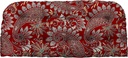 Tufted Wicker Loveseat Cushion | 44” x 22" | Water and Fade-Resistant Spun Fabric | Outdoor Settee Cushion for Patio Furniture | Eastman Berry Red Paisley