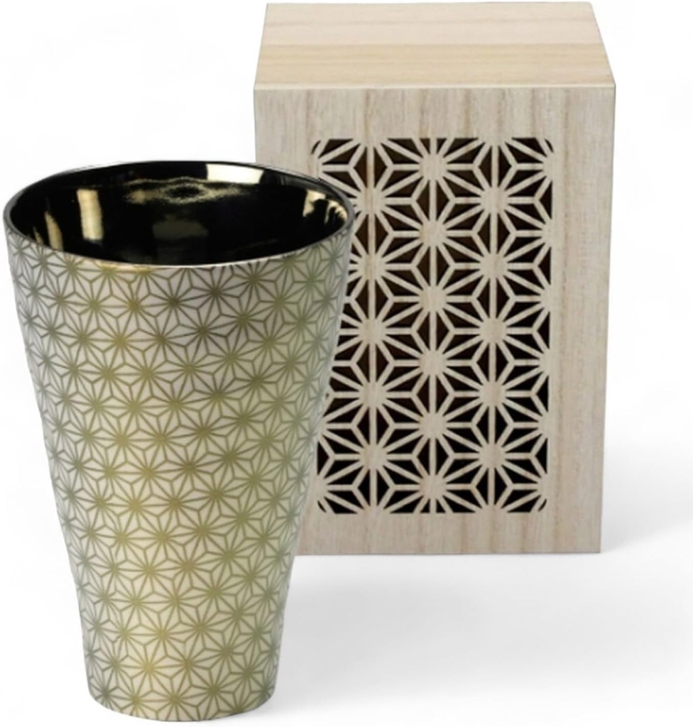 J-kitchens Pair Cup Pair Tumblers, Gold, Japanese Style Taste, Wooden Box, 11.8 fl oz (350 ml), Microwave Safe, Made in Japan