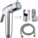 Handheld Bidet Sprayer Toilet Bathroom with Wall Bracket Hose Set, Closestool, Squatting Pan, Water Flower, Floor Cleaning Cloth Diaper for Bathroom Hygiene 3 Set (Note: linker not Included)