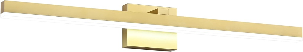 PRESDE Bathroom Light Fixtures Dimmable 32in Gold LED Vanity Light for Bathroom Wall Lighting Fixtures Over Mirror（Cold White 6000K）