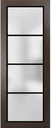 SARTODOORS Slab Barn Door Panel Frosted Glass | Planum 2132 Chocolate Ash | Sturdy Finished Doors | Pocket Closet Sliding-24 x 80"