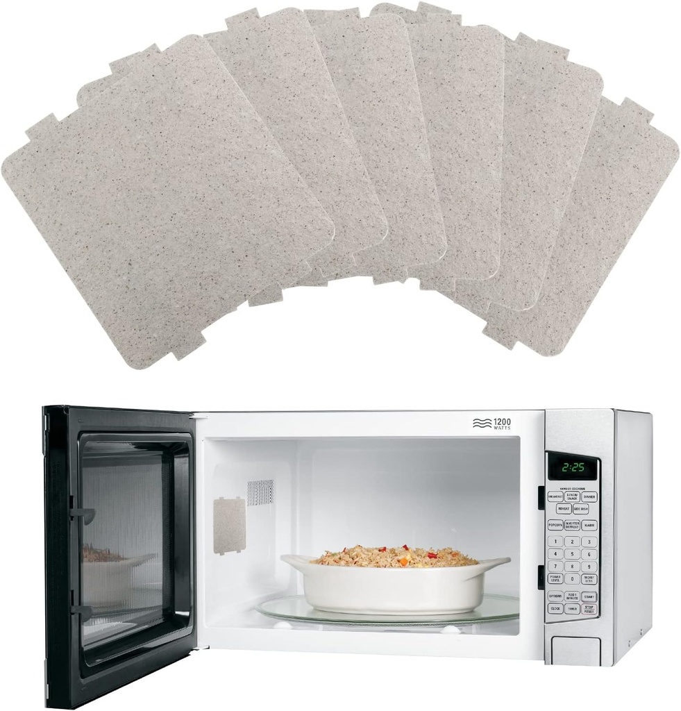 6 Pcs Universal High Temperature Resistant Mica Sheet Waveguide Cover Mica Plates Sheets for Microwave Oven(108mm * 99mm)
