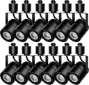 10W Track Lighting Heads,4000K Cool White Dimmable Bright LED Track Lighting Fixtures,120V Linear Track Light H Type-CRI90+ 24° 1000lm - 12 Pack (Black)