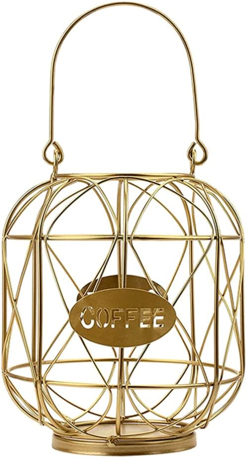 Hemoton Coffee Capsules Storage Rack Iron Basket Holder for Home Stylish for Coffee Stations and Kitchen Organization