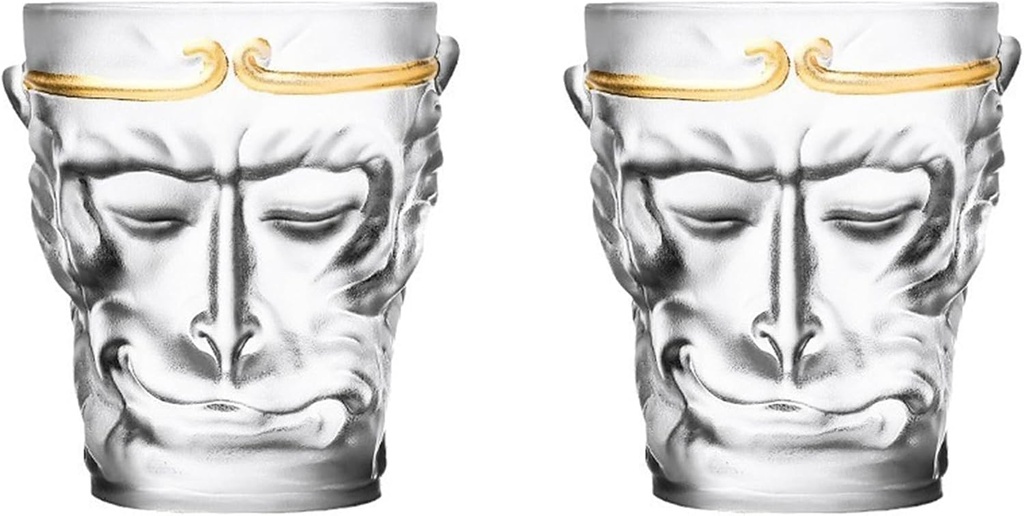 YY 2-piece Monkey Head Wukong Glass,4.06 oz Wukongs Game Glass Cup, beer glasses,Party Drinking Whiskey, Vodka, and Cocktail Brandy Liquor Decor, Best Gift Accessories for Drinking