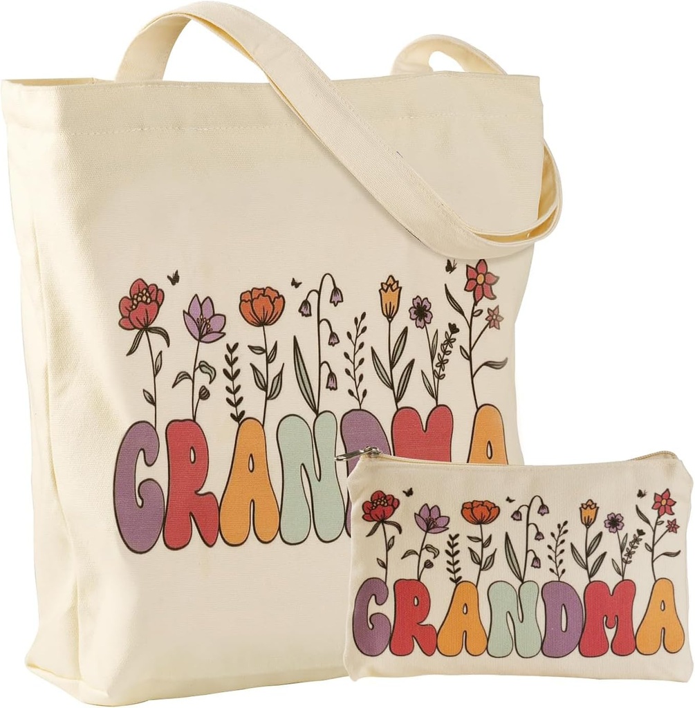 BROADREAM Canvas Tote Bag - Reusable Shoulder bags for Women, Best Gift Ideas for Christmas, Thanksgiving