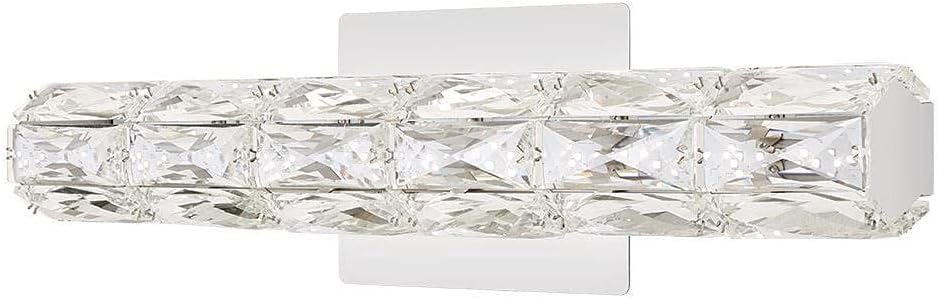 Keighley 18 in. Chrome LED Crystal Vanity Light Bar
