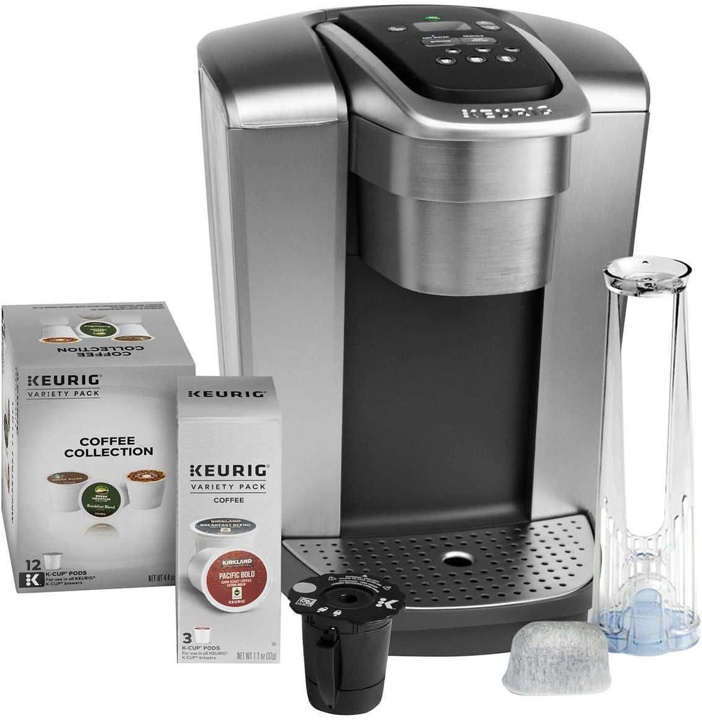 Keurig Fil K-Elite C Single Serve Coffee Maker (Brushed Silver) with 15, Water Filter, and My K-Cup, 2