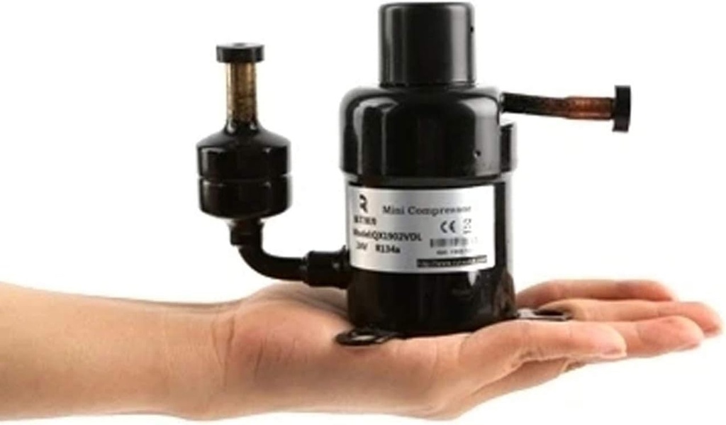 Mini Refrigerator Compressor Mini Compressor DC 24V 70-550W R-134a Refrigeration & Freezing System Miniature Variable Speed Inverter Compressor Portable and Compact Circulatory Compression Cooling Sys