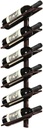 Wall Mounted Wine Rack, 4/6/8 Bottle Holder, Wine Bottle Storage Display Rack, Vertical Hanging Wine Rack for Bar, Wine Cellar, Kitchen, Bronze Metal Home Decoration
