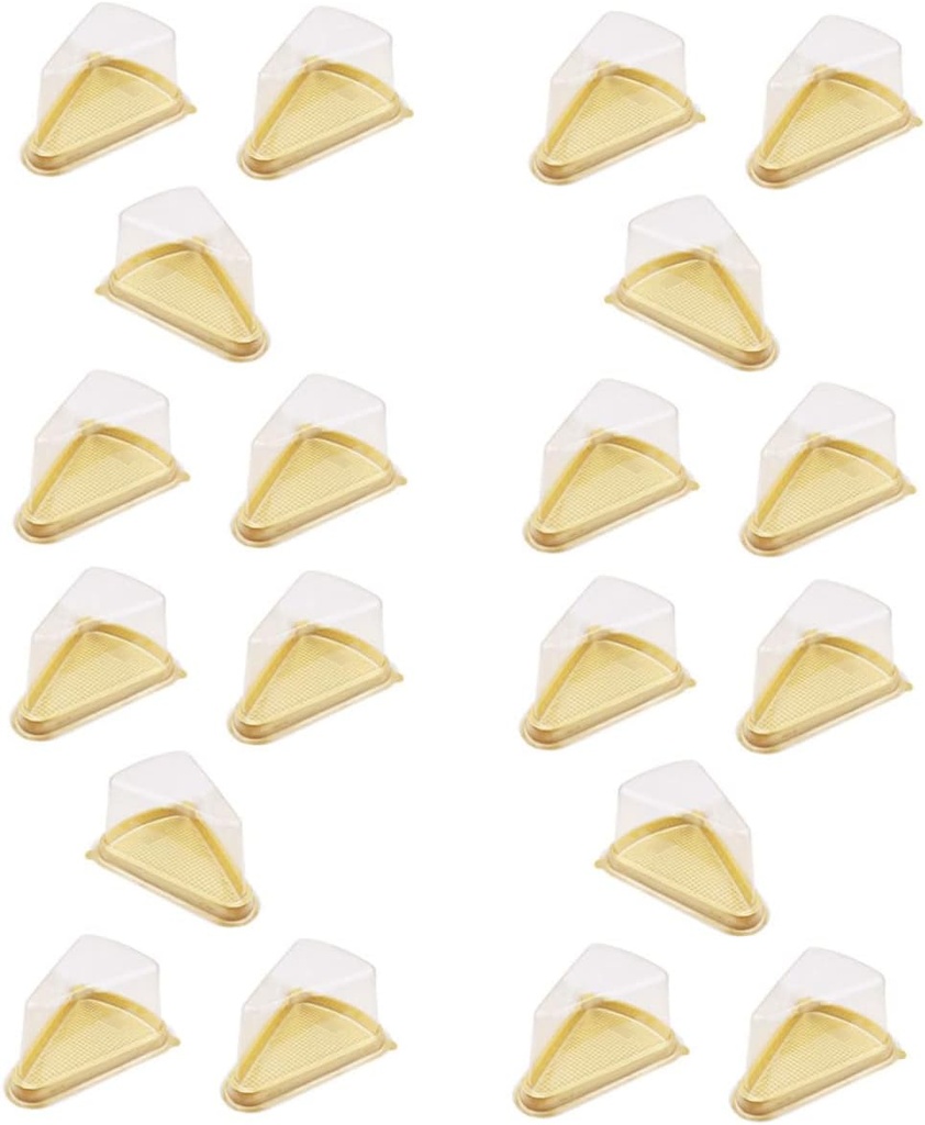 Alipis 50pcs Plastic Mousse Boxes Transparent Cake Packaging for Cakes Sandwiches and Desserts and Non- Design for Bakery Use