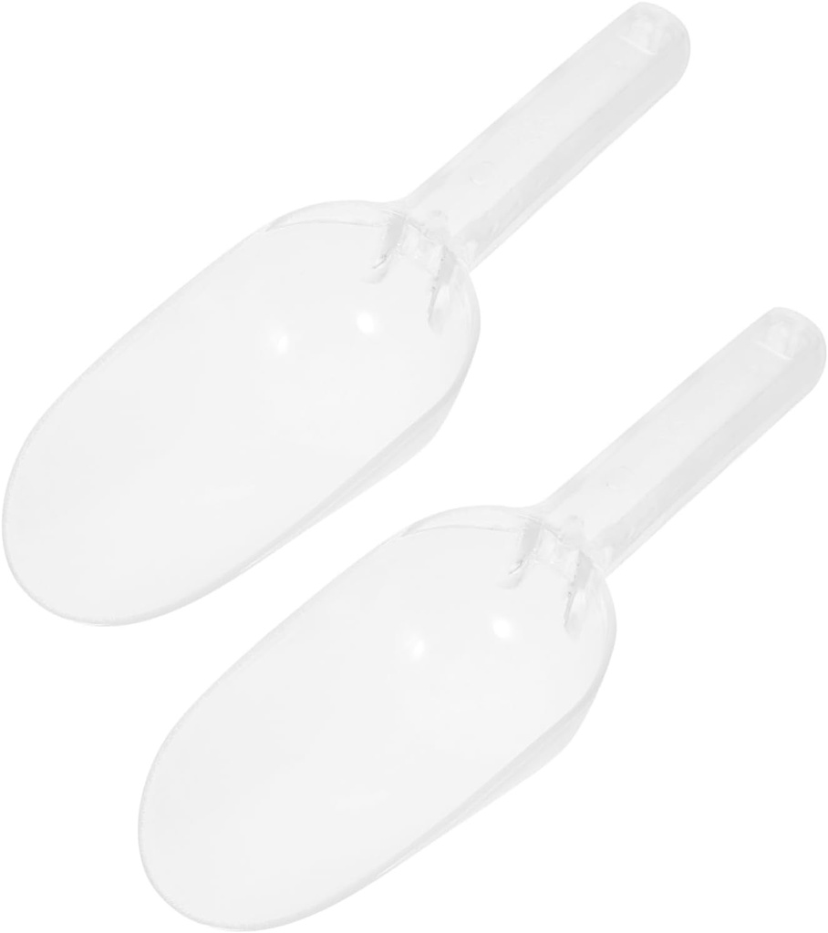 2pcs Ice Cream Scoop Spoon Plastic Ice Shovel for Flour Dog Food Compact Containers
