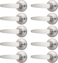 Probrico (10 Pack Door Hardware Dummy Lever Door Handles for Closets,Single Side Individual Door Lever in Satin Nickel