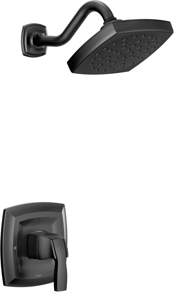 Moen Voss Matte Black M-CORE 3-Series 1-Handle Eco-Performance Shower Trim Kit, Valve Required, UT3692EPBL