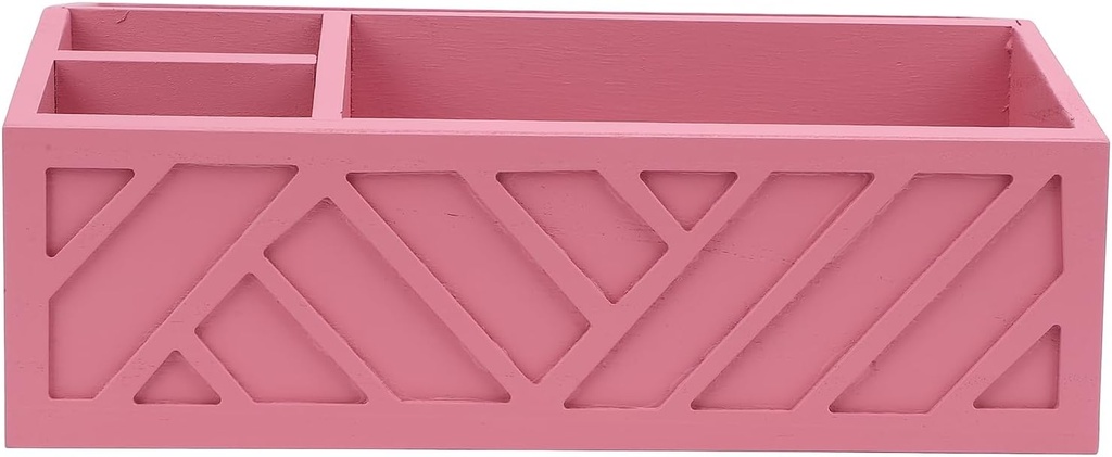 Focket Coffee Station Organizer, Wooden Coffee Bar Accessories Organizer with Pod Holder for Countertop Storage (Pink)