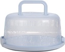Plastic Clear Cake Box Round Pastry Storage Gift Container with Carrier Handle Fridge Food Fruit Dessert Cover
