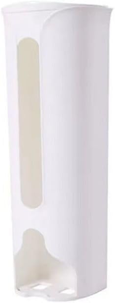 Generic Plastic Bag Holder,Large Capacity Plastic Bag Dispenser, Multiple Grocery Bag Storage Organizer,Wall Mount Trash Bag Holder(S,White), Small, AM0XDZ0G58IUS