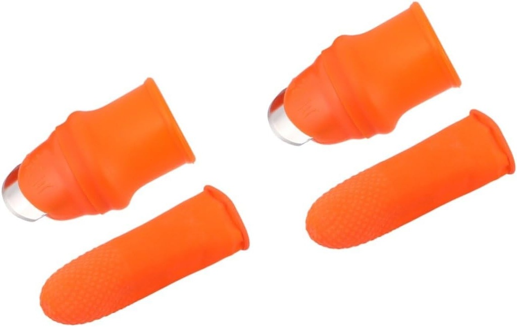 2pcs Garden Silicone Thumb Knife Finger Harvesting Tools for Easy Vegetable Fruit Comfortable Fit for Women S Orange Gardening Accessories