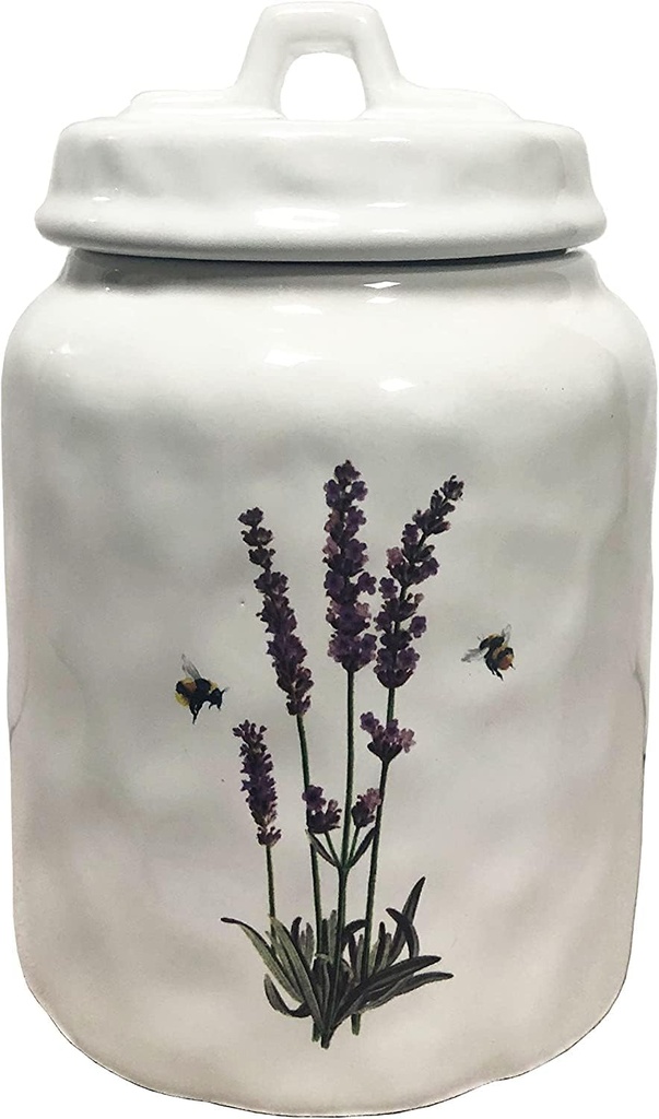 First of a Kind - Stoneware Canister, decorative Kitchen Canister - Ceramic Food Canister Jar for Tea, Sugar & Flour Storage (Small)