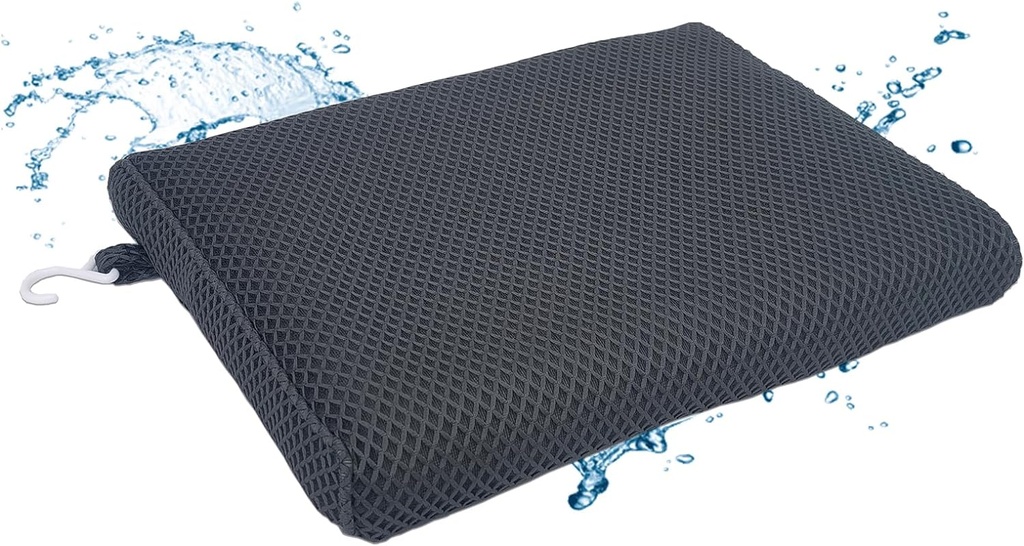 REEZEIVI Shower Seat Cushion with Non-Slip Silicone Bottom,Soft 4D Mesh Fabric,Bathtub Chair Pad for Elderly,Quick Drying and Washable Shower Seat Mat, Design for Elderly, Senior, Handicap,Disabled