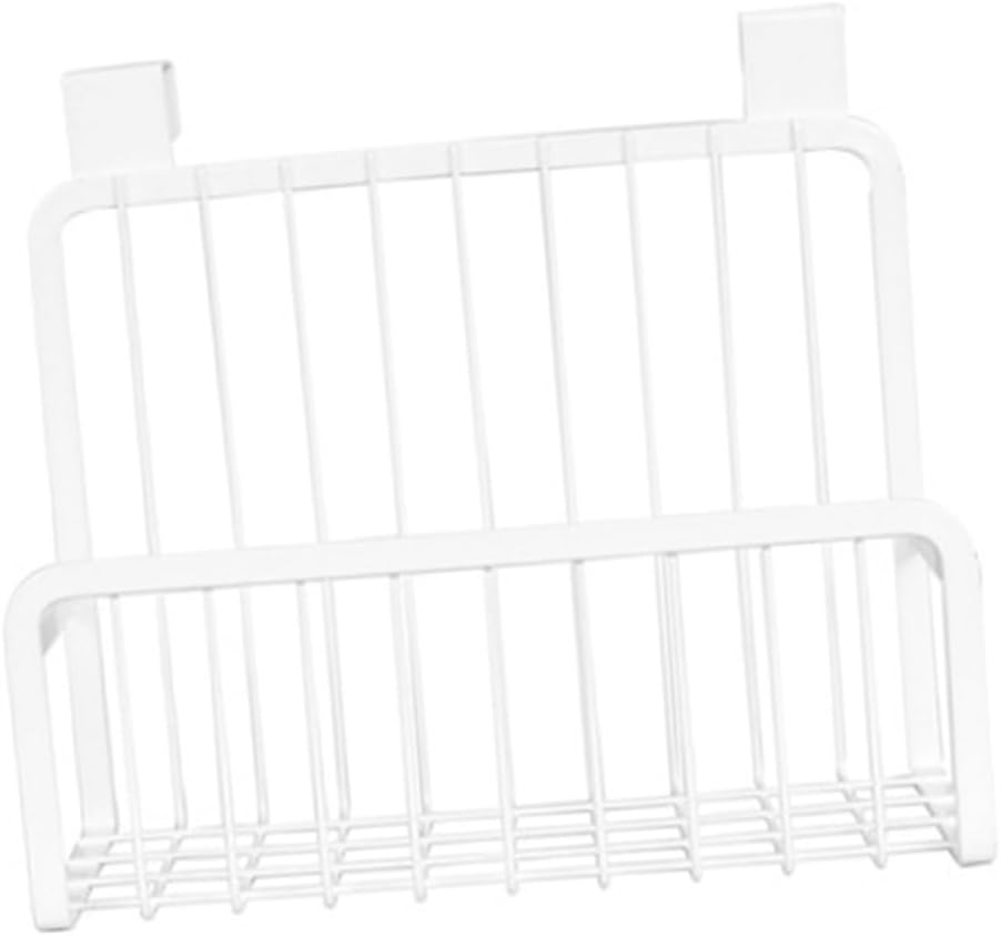 Cabilock Over the Door Hanging Basket Nail Kitchen Storage Organizer for Condiments Cabinet Door Holder with Hollow Design Suitable for Kitchen Wardrobe and Office Use