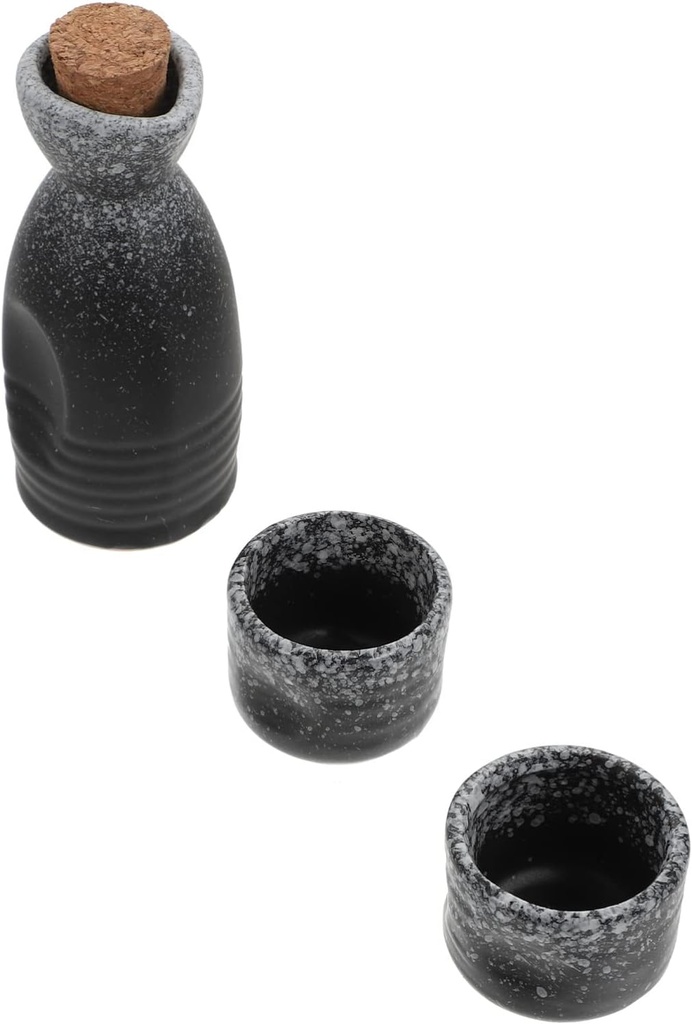 VOSAREA Japanese Sake Set Warmer Ceramic Sake Pot and Cups Traditional for Home Use