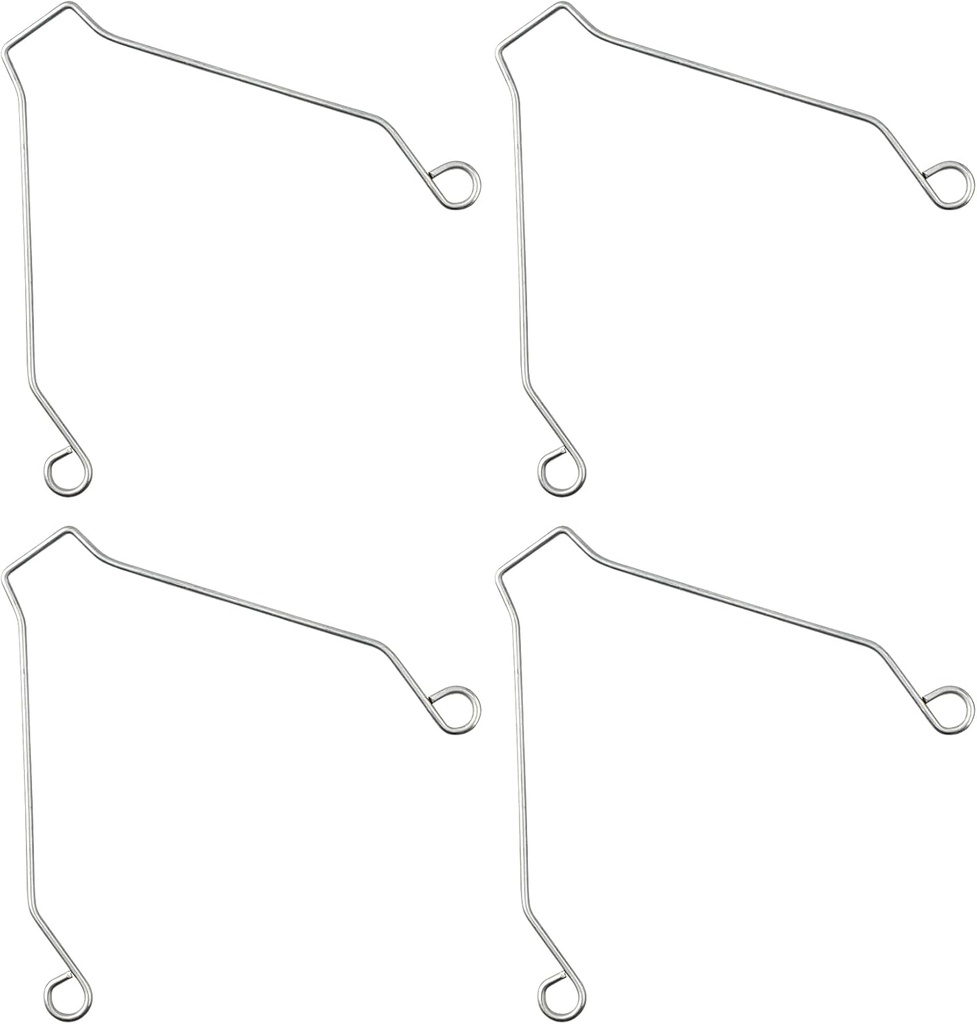 S99140187 Bathroom Exhaust Fan Cover Spring Clips for Broan-Nutone Square Ceiling or Wall Exhaust Fan Models 688, 670, 671, 688, 689, 771, 682, Replacement Part No. 99140187, 4-Pack