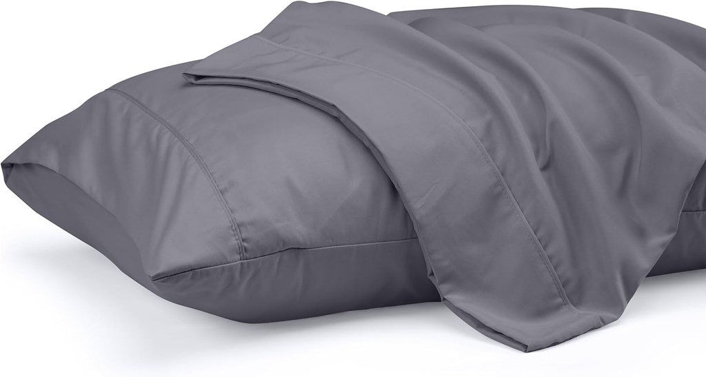 Utopia Bedding Pillow Cases Queen Size 2-Pack – Soft Brushed Microfiber – Envelope Closure – Perfect for Hospitals, Hotels, Guest Rooms – Oeko-TEX Certified, 20x30 Inches (Grey)
